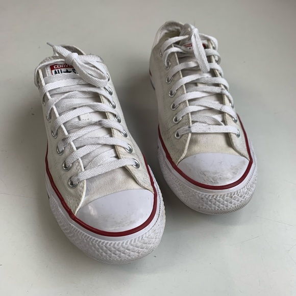 Chuck Taylor converse all stars white canvas used good condition